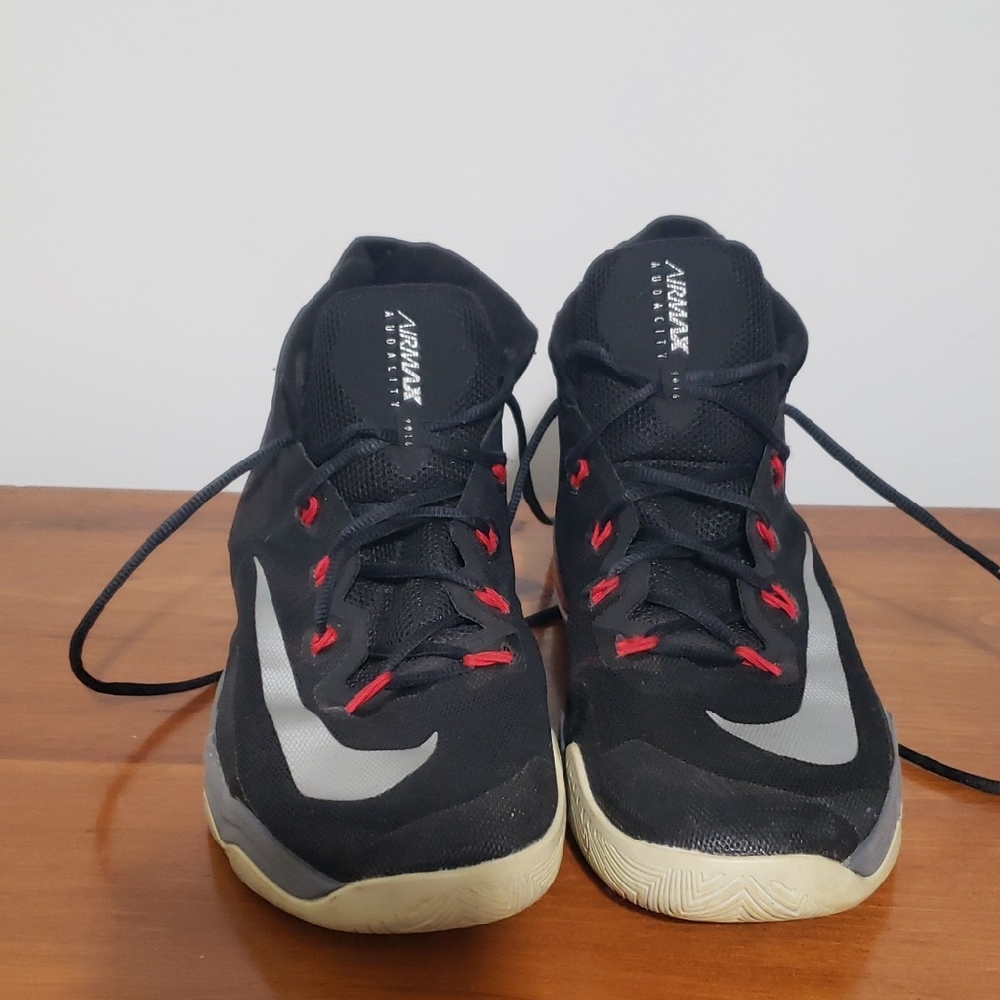 Nike Black and Silver High-Top Sneakers